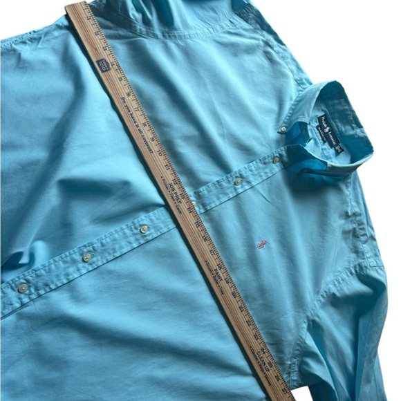 Polo Ralph Lauren men’s size 17 32-33 Blue full front button collar dress shirt - Picture 4 of 7